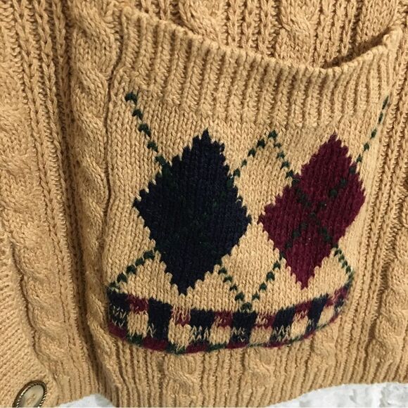 Russ Signature Vtg Brown Knit Vest 2X - Picture 9 of 13